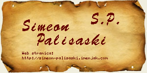Simeon Pališaški vizit kartica
